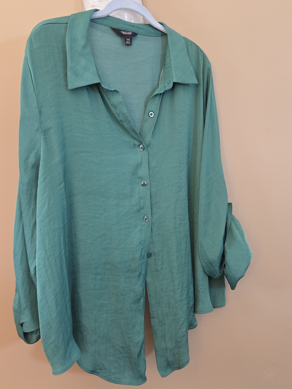 Teal Button-Down Blouse - Vera Wang